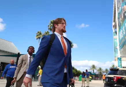during the Gators' game against the Georgia Bulldogs on Saturday, October 28, 2023 at EverBank Stadium in Jacksonville, Fla. / UAA Communications photo by Emma Bissell