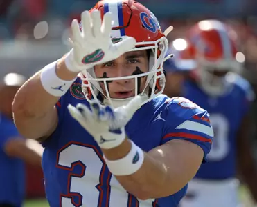 during the Gators' game against the Georgia Bulldogs on Saturday, October 28, 2023 at EverBank Stadium in Jacksonville, Fla. / UAA Communications photo by Maddie Washburn