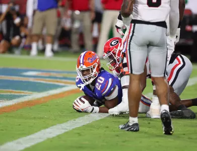 during the Gators' game against the Georgia Bulldogs on Saturday, October 28, 2023 at EverBank Stadium in Jacksonville, Fla. / UAA Communications photo by Emma Bissell