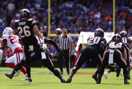 during the Gators' game against the Arkansas Razorbacks on Saturday, November 4, 2023 at Ben Hill Griffin Stadium in Gainesville, Fla. / UAA Communications photo by Lorenzo Vasquez