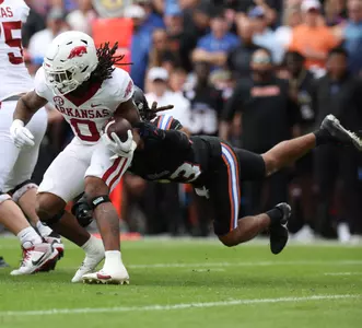 during the Gators' game against the Arkansas Razorbacks on Saturday, November 4, 2023 at Ben Hill Griffin Stadium in Gainesville, Fla. / UAA Communications photo by Maddie Washburn