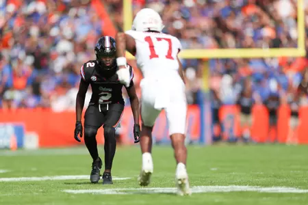 during the Gators' game against the Arkansas Razorbacks on Saturday, November 4, 2023 at Ben Hill Griffin Stadium in Gainesville, Fla. / UAA Communications photo by Mallory Peak