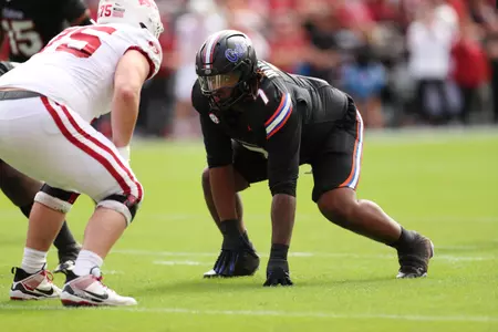 during the Gators' game against the Arkansas Razorbacks on Saturday, November 4, 2023 at Ben Hill Griffin Stadium in Gainesville, Fla. / UAA Communications photo by Mallory Peak