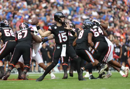 during the Gators' game against the Arkansas Razorback on Saturday, November 4, 2023 at Ben Hill Griffin Stadium in Gainesville, Fla. / UAA Communications photo by Gabriella Whisler