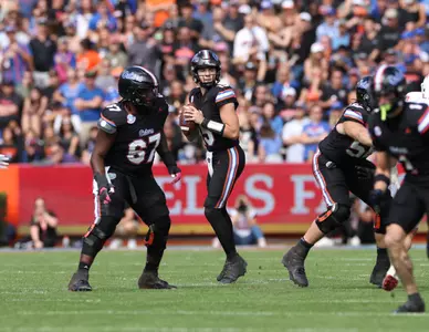 during the Gators' game against the Arkansas Razorbacks on Saturday, November 4, 2023 at Ben Hill Griffin Stadium in Gainesville, Fla. / UAA Communications photo by Maddie Washburn