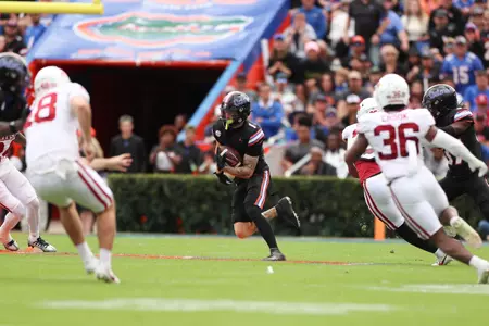 during the Gators' game against the Arkansas Razorbacks on Saturday, November 4, 2023 at Ben Hill Griffin Stadium in Gainesville, Fla. / UAA Communications photo by Mallory Peak