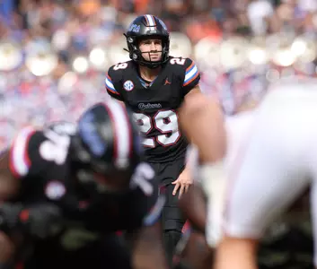 during the Gators' game against the Arkansas Razorbacks on Saturday, November 4, 2023 at Ben Hill Griffin Stadium in Gainesville, Fla. / UAA Communications photo by Maddie Washburn