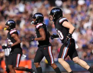 during the Gators' game against the Arkansas Razorbacks on Saturday, November 4, 2023 at Ben Hill Griffin Stadium in Gainesville, Fla. / UAA Communications photo by Maddie Washburn