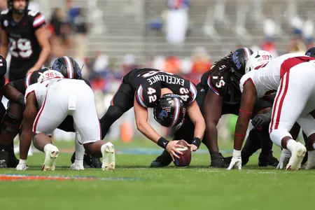 during the Gators' game against the Arkansas Razorbacks on Saturday, November 4, 2023 at Ben Hill Griffin Stadium in Gainesville, Fla. / UAA Communications photo by Mallory Peak