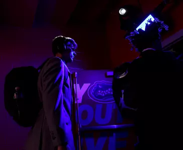 during the Gators' game against the Arkansas Razorbacks on Saturday, November 4, 2023 at Ben Hill Griffin Stadium in Gainesville, Fla. / UAA Communications photo by Maddie Washburn