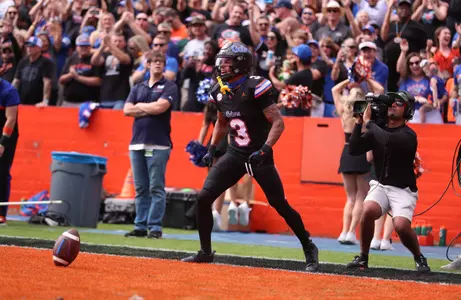 during the Gators' game against the Arkansas Razorbacks on Saturday, November 4, 2023 at Ben Hill Griffin Stadium in Gainesville, Fla. / UAA Communications photo by Lorenzo Vasquez
