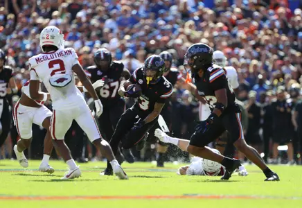 during the Gators' game against the Arkansas Razorback on Saturday, November 4, 2023 at Ben Hill Griffin Stadium in Gainesville, Fla. / UAA Communications photo by Gabriella Whisler