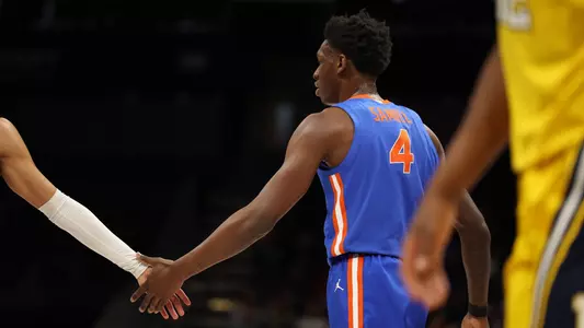 Tyrese Samuel during the Gators' game against the Michigan Wolverines in the Jumpman Invitational on Tuesday, December 19, 2023 at Spectrum Center in Charlotte, NC / UAA Communications photo by Maddie Washburn
