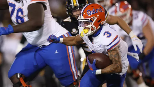 during the Gators' game against the Missouri Tigers on Saturday, November 18, 2023 at Faurot Field at Memorial Stadium in Columbia, Mo. / UAA Communications photo by Maddie Washburn