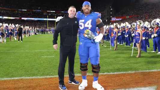 during the Gators' game against the FSU Seminoles on Saturday, November 25, 2023 at Ben Hill Griffin Stadium in Gainesville, Fla. / UAA Communications photo by Ashley Ray