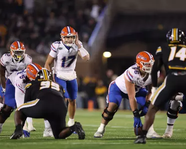 during the Gators' game against the Missouri Tigers on Saturday, November 18, 2023 at Faurot Field at Memorial Stadium in Columbia, Mo. / UAA Communications photo by Maddie Washburn