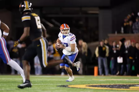 Max Brown during the Gators' game against the Mizzou Tigers on Saturday, November 18, 2023 at Ben Hill Griffin Stadium in Gainesville, Fla. / UAA Communications photo by Molly Kaiser