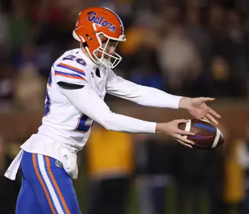 during the Gators' game against the Missouri Tigers on Saturday, November 18, 2023 at Faurot Field at Memorial Stadium in Columbia, Mo. / UAA Communications photo by Maddie Washburn