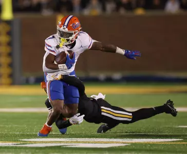during the Gators' game against the Missouri Tigers on Saturday, November 18, 2023 at Faurot Field at Memorial Stadium in Columbia, Mo. / UAA Communications photo by Maddie Washburn