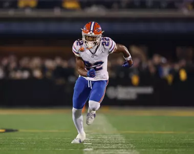 during the Gators' game against the Missouri Tigers on Saturday, November 18, 2023 at Faurot Field at Memorial Stadium in Columbia, Mo. / UAA Communications photo by Maddie Washburn