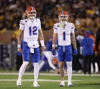 during the Gators' game against the Missouri Tigers on Saturday, November 18, 2023 at Faurot Field at Memorial Stadium in Columbia, Mo. / UAA Communications photo by Maddie Washburn