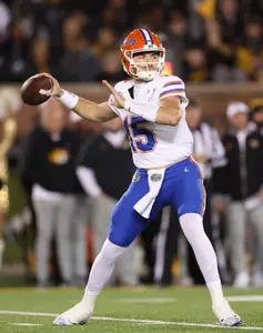 during the Gators' game against the Missouri Tigers on Saturday, November 18, 2023 at Faurot Field at Memorial Stadium in Columbia, Mo. / UAA Communications photo by Maddie Washburn