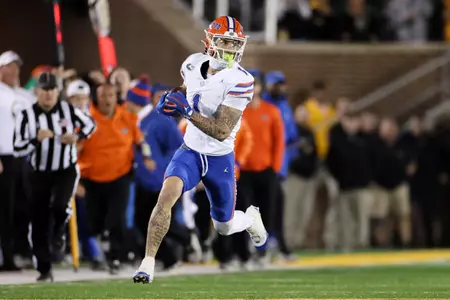 during the Gators' game against the Mizzou Tigers on Saturday, November 18, 2023 at Faurot Field in Columbia, Mo. / UAA Communications photo by Molly Kaiser