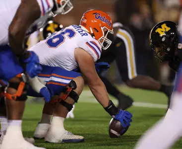 during the Gators' game against the Missouri Tigers on Saturday, November 18, 2023 at Faurot Field at Memorial Stadium in Columbia, Mo. / UAA Communications photo by Maddie Washburn