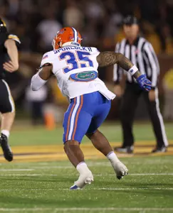 during the Gators' game against the Missouri Tigers on Saturday, November 18, 2023 at Faurot Field at Memorial Stadium in Columbia, Mo. / UAA Communications photo by Maddie Washburn