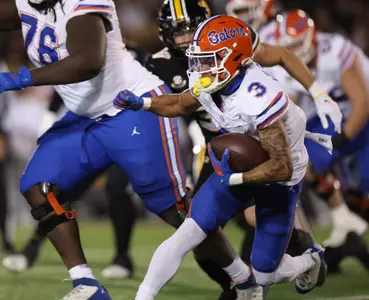during the Gators' game against the Missouri Tigers on Saturday, November 18, 2023 at Faurot Field at Memorial Stadium in Columbia, Mo. / UAA Communications photo by Maddie Washburn