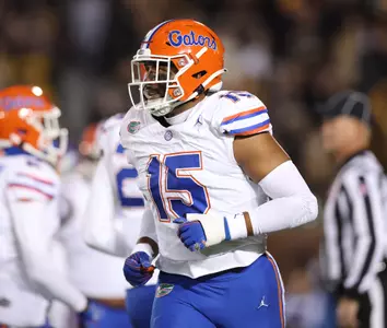 during the Gators' game against the Missouri Tigers on Saturday, November 18, 2023 at Faurot Field at Memorial Stadium in Columbia, Mo. / UAA Communications photo by Maddie Washburn