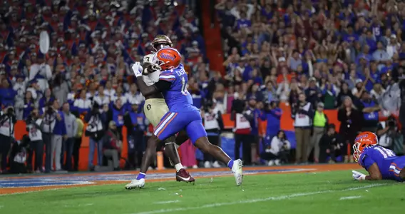 during the Gators' game against the FSU Seminoles on Saturday, November 25, 2023 at Ben Hill Griffin Stadium in Gainesville, Fla. / UAA Communications photo by Katalina Enriquez