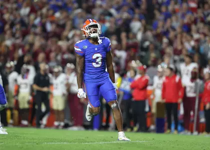 during the Gators' game against the FSU Seminoles on Saturday, November 25, 2023 at Ben Hill Griffin Stadium in Gainesville, Fla. / UAA Communications photo by Katalina Enriquez