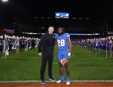 during the Gators' game against the FSU Seminoles  on Saturday, November 25, 2023 at Ben Hill Griffin Stadium in Gainesville, Fla. / UAA Communications photo by Ashley Ray