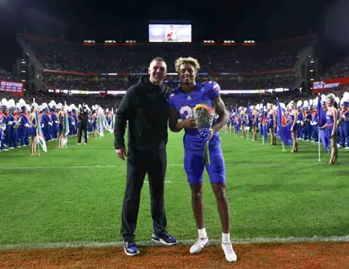 during the Gators' game against the FSU Seminoles on Saturday, November 25, 2023 at Ben Hill Griffin Stadium in Gainesville, Fla. / UAA Communications photo by Ashley Ray