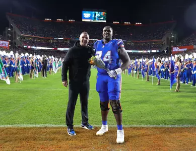 during the Gators' game against the FSU Seminoles on Saturday, November 25, 2023 at Ben Hill Griffin Stadium in Gainesville, Fla. / UAA Communications photo by Ashley Ray