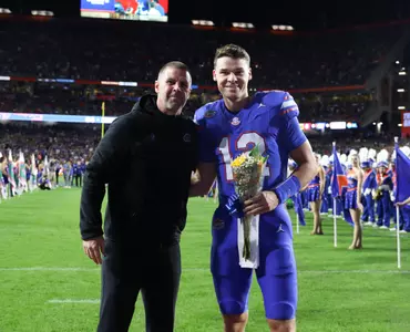 during the Gators' game against the FSU Seminoles on Saturday, November 25, 2023 at Ben Hill Griffin Stadium in Gainesville, Fla. / UAA Communications photo by Ashley Ray