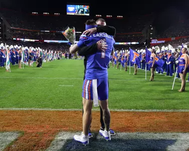 during the Gators' game against the FSU Seminoles on Saturday, November 25, 2023 at Ben Hill Griffin Stadium in Gainesville, Fla. / UAA Communications photo by Ashley Ray