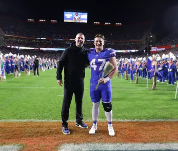during the Gators' game against the FSU Seminoles on Saturday, November 25, 2023 at Ben Hill Griffin Stadium in Gainesville, Fla. / UAA Communications photo by Ashley Ray