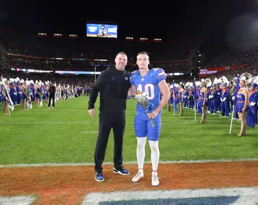 during the Gators' game against the FSU Seminoles on Saturday, November 25, 2023 at Ben Hill Griffin Stadium in Gainesville, Fla. / UAA Communications photo by Ashley Ray