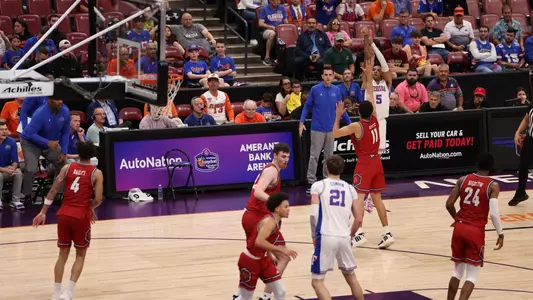 Will Richard during the Gators' game against the Richmond Spiders in the Orange Bowl Basketball Classic on Saturday, December 9, 2023 at Amerant Bank Arena in Sunrise, FL / UAA Communications photo by Maddie Washburn