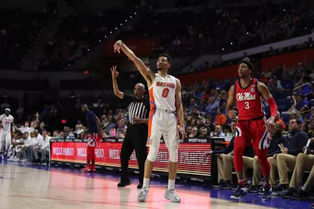 during the Gators' game against the Ole Miss Rebels on Wednesday, February 15, 2023 at Exactech Arena at the Stephen C. O'Connell Center in Gainesville, FL / UAA Communications photo by MJ Holloway