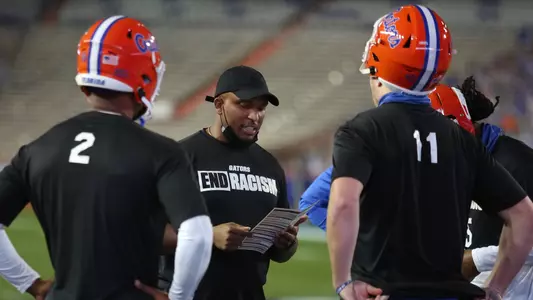 Brian Johnson with Anthony Richardson & Kyle Trask