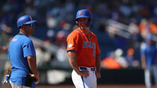 during the Gators' game against the Miami Hurricanes on Sunday, March 5, 2023 at Florida Ballpark in Gainesville, FL / UAA Communications photo by Hannah White