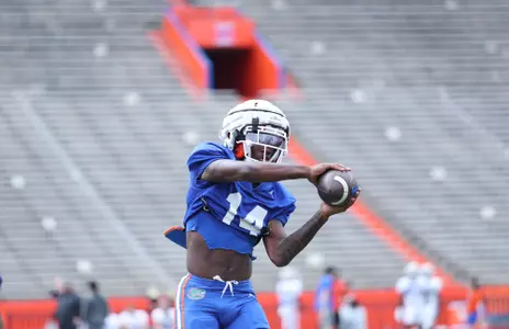 during the Gators' scrimmage on Tuesday, March 28, 2023 at Ben Hill Griffin Stadium in Gainesville, FL / UAA Communications photo by Brieanna Andrews