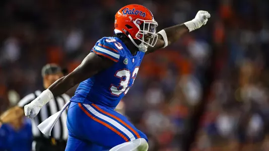 during the Gators' game against the South Carolina Gamecocks on Saturday, November 12, 2022 at Ben Hill Griffin Stadium in Gainesville, Fla. / UAA Communications photo by Tim Casey