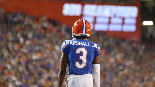 during the Gators' game against the LSU Tigers on Saturday, October 15, 2022 at Ben Hill Griffin Stadium in Gainesville, Fla. / UAA Communications photo by Brieanna Andrews
