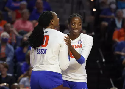 during the Gators' match against the Alabama Crimson Tide on Wednesday, September 21, 2022 at Exactech Arena at the Stephen C. O'Connell Center in Gainesville, Fla. / UAA Communications photo by Jashari Blige