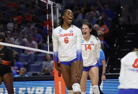 during the Gators' match against the Florida A&M Rattlers on Friday, December 2, 2022 at Exactech Arena at the Stephen C. O'Connell Center in Gainesville, Fla. / UAA Communications photo by Hannah White