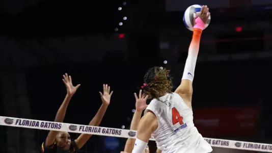 during the Gators' match against the Iowa State Cyclones in the second round of the NCAA Tournament on Saturday, December 3, 2022 at Exactech Arena at the Stephen C. O'Connell Center in Gainesville, Fla. / UAA Communications photo by Maddie Washburn